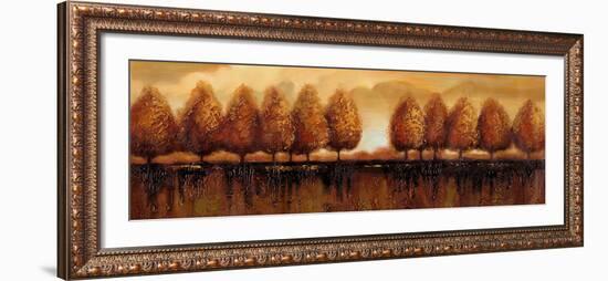 Tree Line-Sunny-Framed Art Print