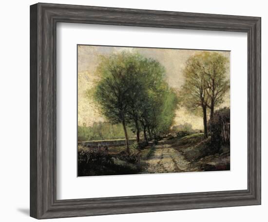 Tree-Lined Avenue in a Small Town, 1865-1867-Alfred Sisley-Framed Giclee Print