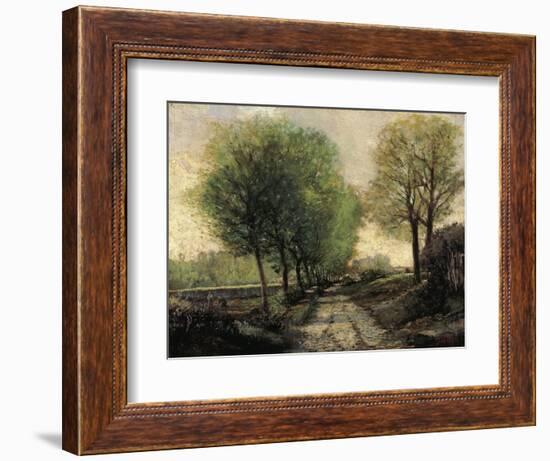 Tree-Lined Avenue in a Small Town, 1865-1867-Alfred Sisley-Framed Giclee Print