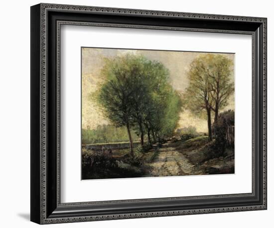Tree-Lined Avenue in a Small Town, 1865-1867-Alfred Sisley-Framed Giclee Print