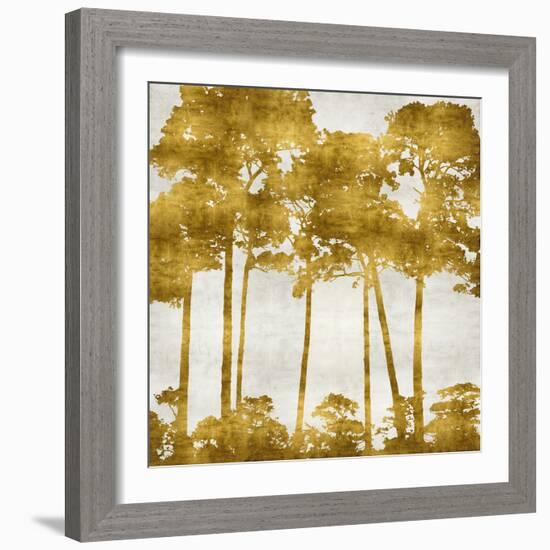 Tree Lined In Gold II-Kate Bennett-Framed Art Print