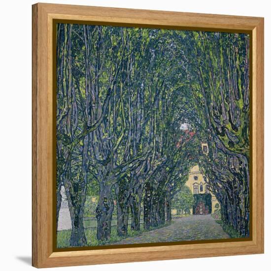 Tree-Lined Road Leading to the Manor House at Kammer, Upper Austria, 1912-Gustav Klimt-Framed Premier Image Canvas