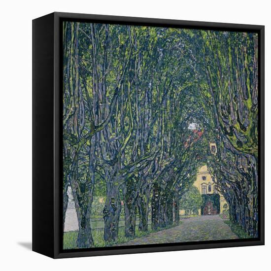 Tree-Lined Road Leading to the Manor House at Kammer, Upper Austria, 1912-Gustav Klimt-Framed Premier Image Canvas