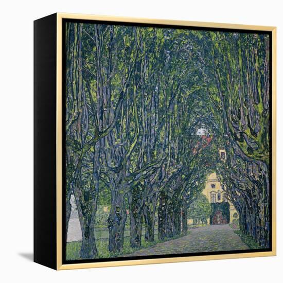 Tree-Lined Road Leading to the Manor House at Kammer, Upper Austria, 1912-Gustav Klimt-Framed Premier Image Canvas