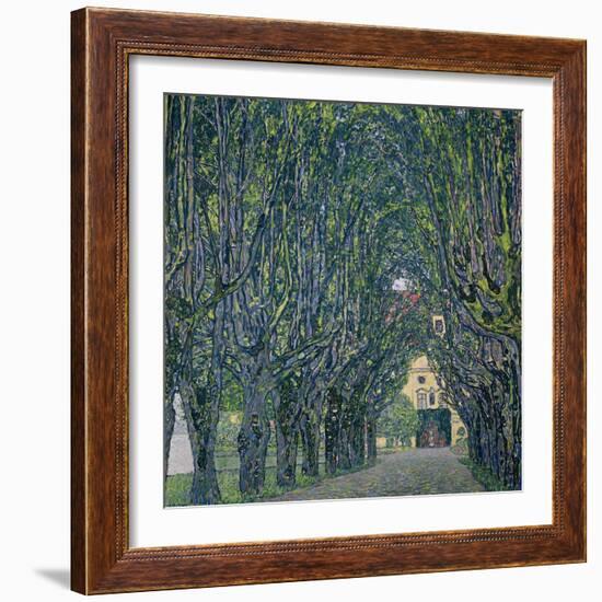 Tree-Lined Road Leading to the Manor House at Kammer, Upper Austria, 1912-Gustav Klimt-Framed Giclee Print