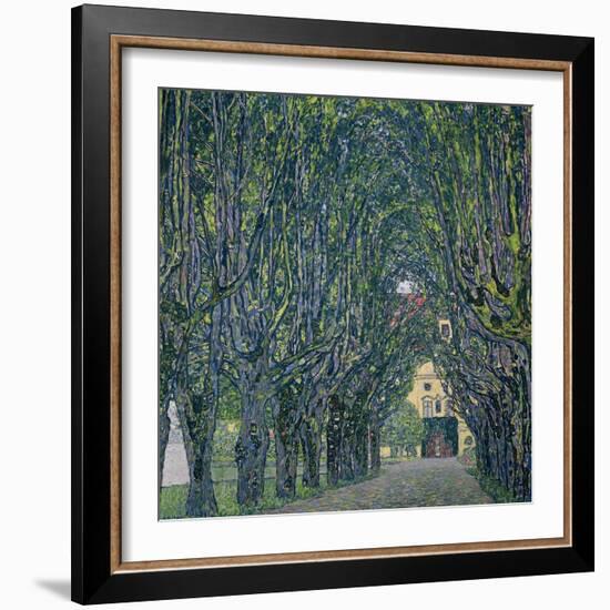 Tree-Lined Road Leading to the Manor House at Kammer, Upper Austria, 1912-Gustav Klimt-Framed Giclee Print