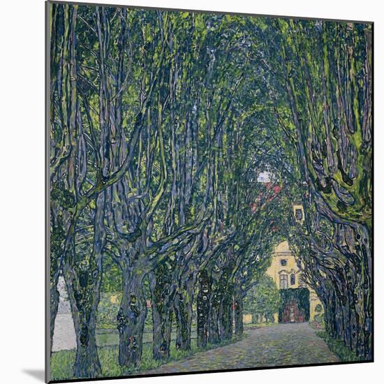 Tree-Lined Road Leading to the Manor House at Kammer, Upper Austria, 1912-Gustav Klimt-Mounted Giclee Print
