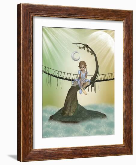 Tree Moon-justdd-Framed Art Print