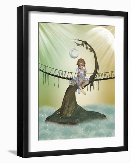 Tree Moon-justdd-Framed Art Print