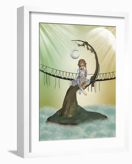 Tree Moon-justdd-Framed Art Print