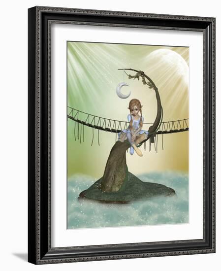 Tree Moon-justdd-Framed Art Print