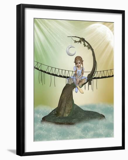 Tree Moon-justdd-Framed Art Print