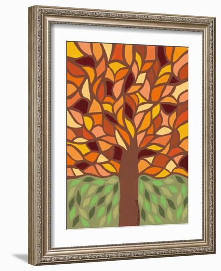 Tree of Life - Orange-Kerri Ambrosino-Framed Giclee Print