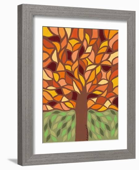 Tree of Life - Orange-Kerri Ambrosino-Framed Giclee Print