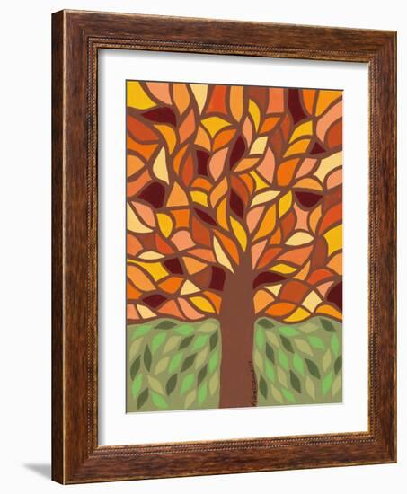 Tree of Life - Orange-Kerri Ambrosino-Framed Giclee Print