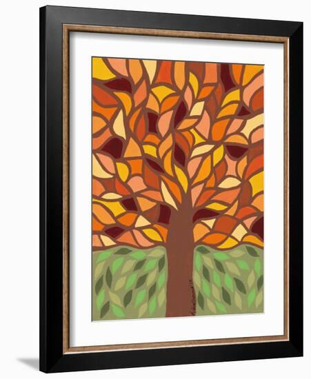 Tree of Life - Orange-Kerri Ambrosino-Framed Giclee Print