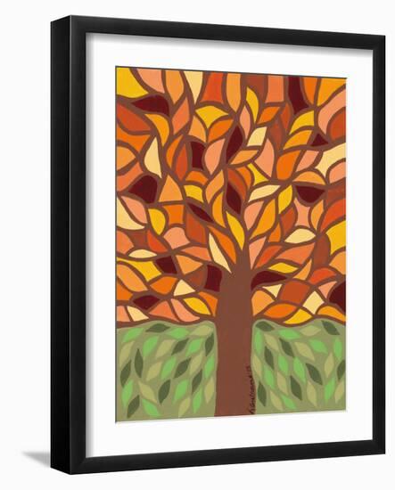 Tree of Life - Orange-Kerri Ambrosino-Framed Giclee Print