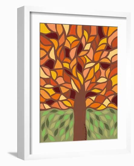 Tree of Life - Orange-Kerri Ambrosino-Framed Giclee Print