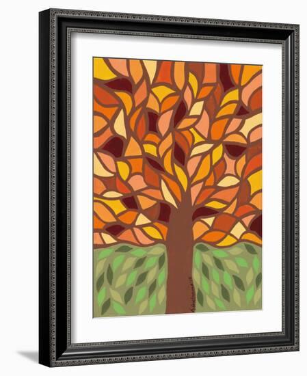 Tree of Life - Orange-Kerri Ambrosino-Framed Giclee Print