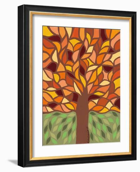 Tree of Life - Orange-Kerri Ambrosino-Framed Giclee Print