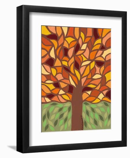 Tree of Life - Orange-Kerri Ambrosino-Framed Giclee Print