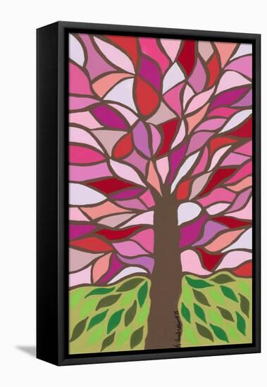 Tree of Life - Pink-Kerri Ambrosino-Framed Premier Image Canvas