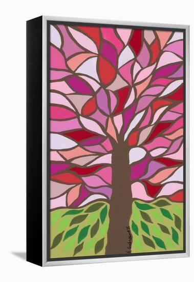 Tree of Life - Pink-Kerri Ambrosino-Framed Premier Image Canvas