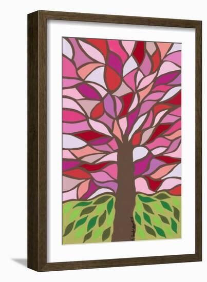 Tree of Life - Pink-Kerri Ambrosino-Framed Giclee Print