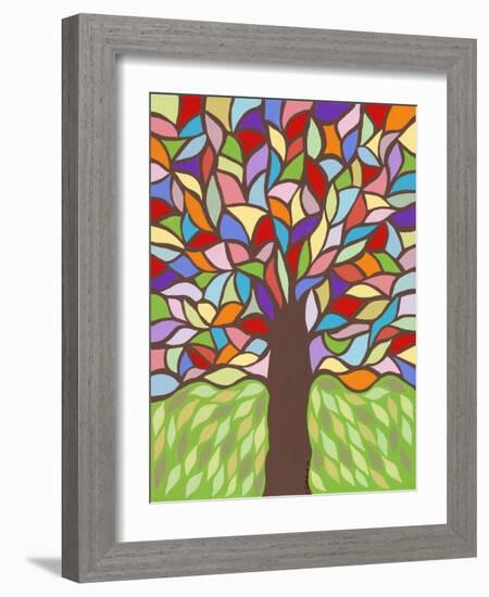 Tree of Life - Rainbow I-Kerri Ambrosino-Framed Giclee Print