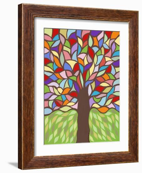 Tree of Life - Rainbow I-Kerri Ambrosino-Framed Giclee Print