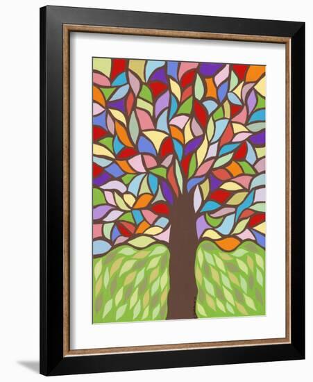 Tree of Life - Rainbow I-Kerri Ambrosino-Framed Giclee Print