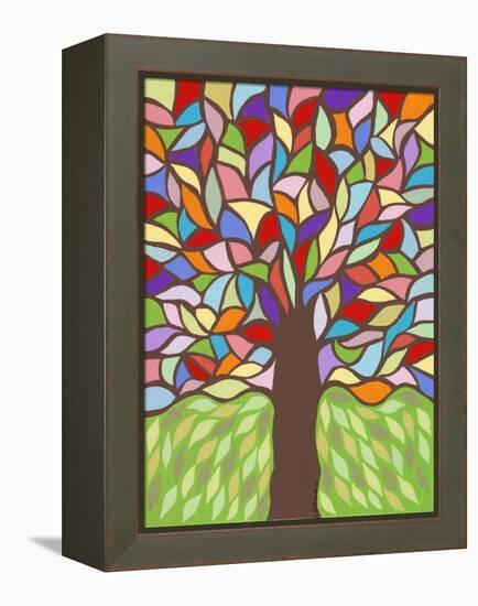 Tree of Life - Rainbow I-Kerri Ambrosino-Framed Premier Image Canvas