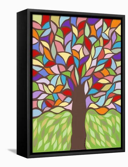 Tree of Life - Rainbow I-Kerri Ambrosino-Framed Premier Image Canvas