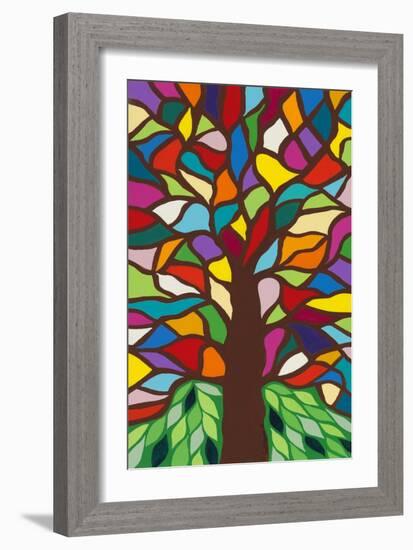 Tree of Life - Rainbow II-Kerri Ambrosino-Framed Giclee Print