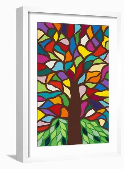 Tree of Life - Rainbow II-Kerri Ambrosino-Framed Giclee Print