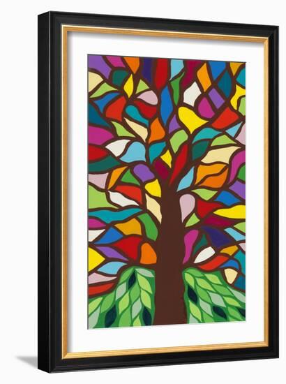 Tree of Life - Rainbow II-Kerri Ambrosino-Framed Giclee Print