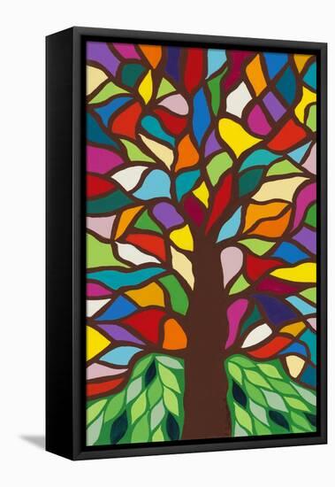 Tree of Life - Rainbow II-Kerri Ambrosino-Framed Premier Image Canvas