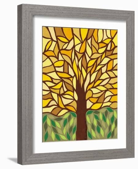 Tree of Life - Yellow-Kerri Ambrosino-Framed Giclee Print