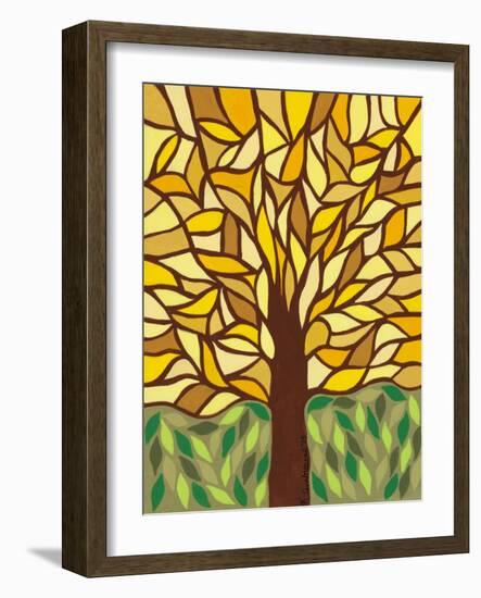 Tree of Life - Yellow-Kerri Ambrosino-Framed Giclee Print