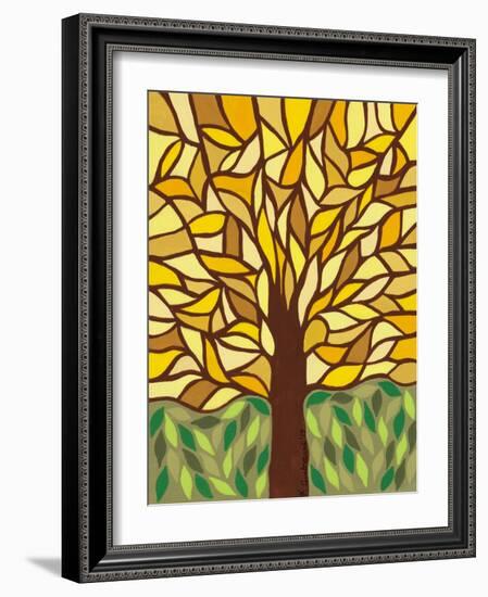 Tree of Life - Yellow-Kerri Ambrosino-Framed Giclee Print