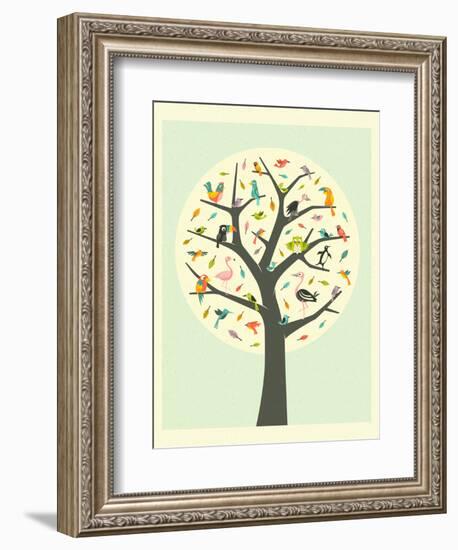 Tree of Life-Jazzberry Blue-Framed Art Print