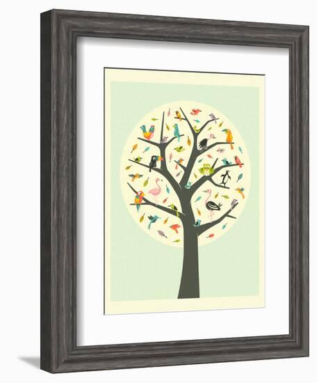 Tree of Life-Jazzberry Blue-Framed Art Print