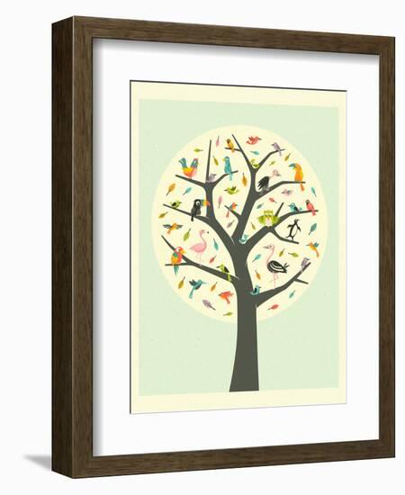 Tree of Life-Jazzberry Blue-Framed Art Print