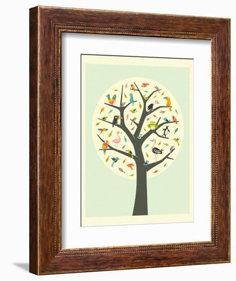 Tree of Life-Jazzberry Blue-Framed Art Print