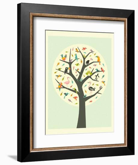 Tree of Life-Jazzberry Blue-Framed Art Print