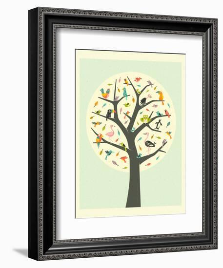 Tree of Life-Jazzberry Blue-Framed Art Print