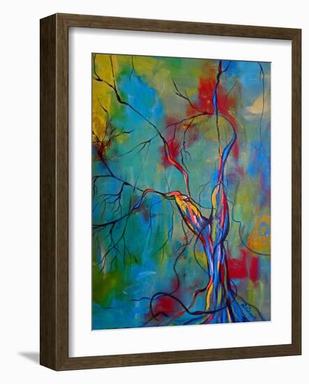 Tree Of Winding Color-Ruth Palmer-Framed Art Print