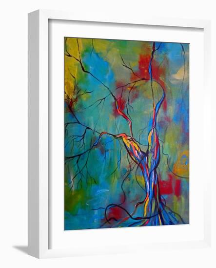 Tree Of Winding Color-Ruth Palmer-Framed Art Print