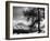 Tree on Alpine Slopes of Winter Resort. Peak in Background in Piz Corvatsch-Alfred Eisenstaedt-Framed Photographic Print