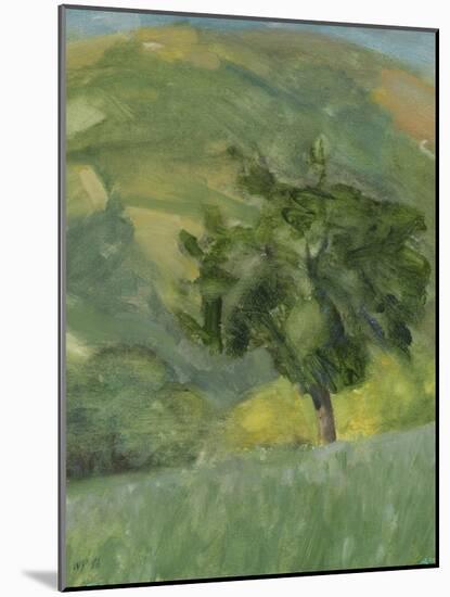 Tree on Hill, 2013-William Packer-Mounted Giclee Print